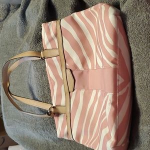 *Pink/White Zebra Print Canvas
